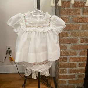 Vintage Alexis Infant Girls 2 pc Dress set size 10-13 lbs